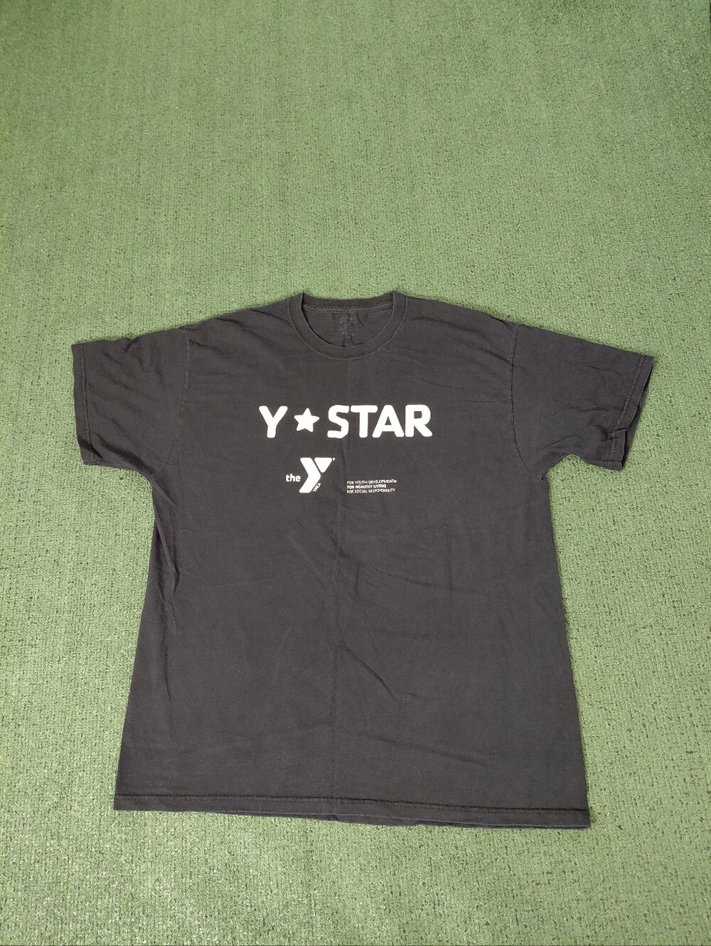 YMCA Y Star Logo 2012 Healthy Living Black T Shirt Sz XL